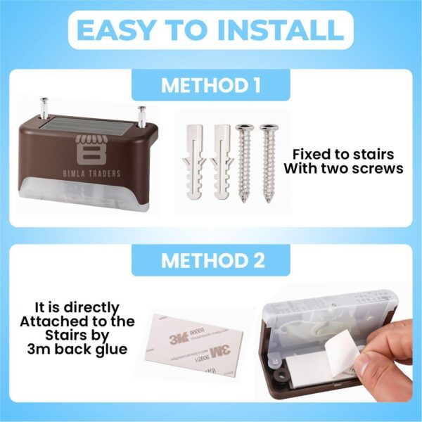 BTAG Solar-Powered Deck Light – IP65 Waterproof LED Step, Stair, Fence & Railing Light with Wide-Angle Illumination, Rechargeable Outdoor Lighting for Yard, Patio & Pathway.Pack of 4