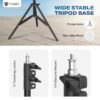 Tygot Lightweight & Portable Portable 7 Feet (84 Inch) Long Tripod Stand with Adjustable Mobile Clip Holder for All Mobiles & Cameras (Black)