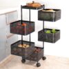 1772078878_Kitchenwell-Metal-Multi-Purpose-Trolley-Storage-Organizer-and-Kitchen-Accessories-Items-for-Kitchen-Storage-Rack-Square-Design-Fruits-Vegetable-Onion-Cutlery-Matt-Black-5-Layer-Drawer.jpg Kitchenwell Metal Multi-Purpose Trolley Storage Organizer and Kitchen Accessories Items for Kitchen Storage Rack Square Design Fruits & Vegetable Onion Cutlery (Matt Black, 5 Layer Drawer)