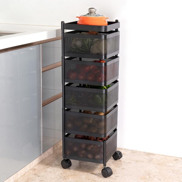 1772078880_Kitchenwell-Metal-Multi-Purpose-Trolley-Storage-Organizer-and-Kitchen-Accessories-Items-for-Kitchen-Storage-Rack-Square-Design-Fruits-Vegetable-Onion-Cutlery-Matt-Black-5-Layer-Drawer.jpg Kitchenwell Metal Multi-Purpose Trolley Storage Organizer and Kitchen Accessories Items for Kitchen Storage Rack Square Design Fruits & Vegetable Onion Cutlery (Matt Black, 5 Layer Drawer)