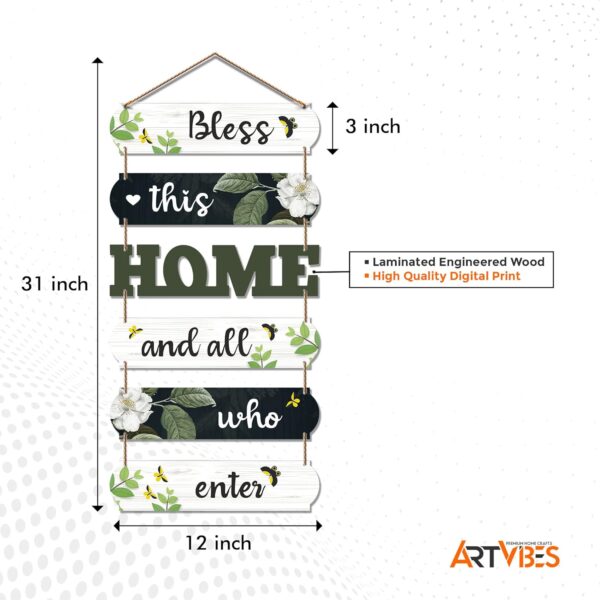 Artvibes Home Quotes Decorative Wall Art MDF Wooden Wall Hanger for Living Room | Decor Hanging Ornaments | Home Quotes Wall Hanging | Modern Decor Items | Wall Poster | Unique Gift (WH_6603N)