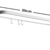 Gloxy Enterprise 24 Inch Wall Mounted Stainless Steel Bathroom Towel Hanger - Space-Saving - Durable Bathroom Accessories and Fittings - Easy Installation- (24 Inch, Chrome, Foldable)