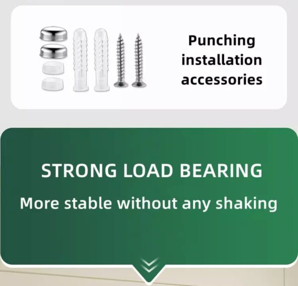 Deejay Kitchen Shelf Wall Mount Knife Holder,Towel Hanger, Spatula Ladle Hanging Hooks, Cutlery Holder Storage Rack High Grade Metal Multi-Purpose (44 x 4.5 x 8cm)