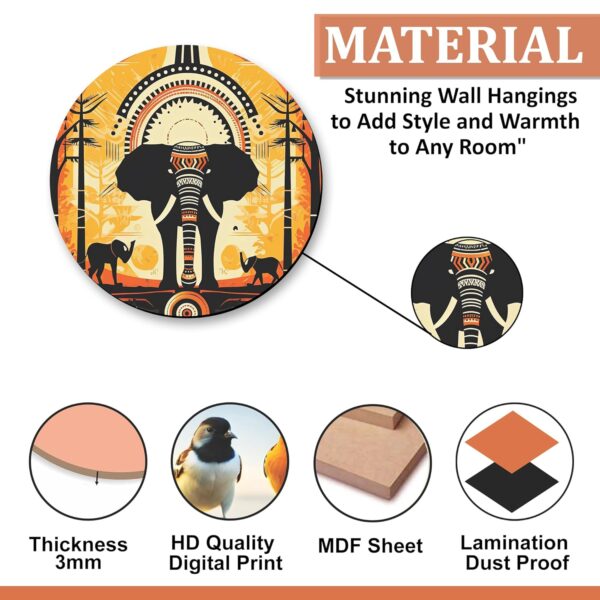 Wooden Wall Hanging For Home Décor, Set of 11, Living Room, Bedroom, Office Decoration (Rajasthani)