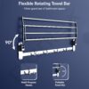 Plantex Stainless Steel Towel Holder in Bathroom/Towel Holder/Bathroom Towel Hanger for Wall/Towel Rack/Bathroom Accessories (24 Inch) Chrome Finish