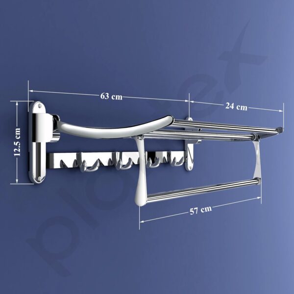 Plantex Stainless Steel Towel Holder in Bathroom/Towel Holder/Bathroom Towel Hanger for Wall/Towel Rack/Bathroom Accessories (24 Inch) Chrome Finish