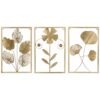 Amazon Brand – Solimo Leaves Metal Wall Decor | Elegant Nature-Inspired Iron Wall Hanging | Sturdy Iron | Wall Hanging | Wall Décor | Easy Installation | 37 x 25 cm Each | Set of 3