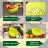 Clazkit Food Strainer Colander, Fruit Basket, Pasta Strainer, Vegetable Strainer, Kitchen Sieve, Washing Bowl, Unbreakable, (Color May Vary), Plastic - 11.3 x 18 x 24.1 Centimeters