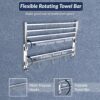 Plantex Stainless Steel Towel Holder Rack/Cloth Hanger for Bathroom, Bathroom Accessories -Chrome Finish, 24 Inch, Pack of 1