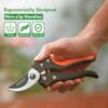 Sharpex Heavy Duty 8 Inch Garden Bypass Pruning Shears | SK5 Carbon Steel With Teflon Coating Blade | Tree Trimmers Secateurs, Plant Cutter For Home Gardening Scissors, Plant Branch Cutter For Tree