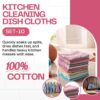 1772224084_10-Pcs-Dishcloths-12x16-Inches-Bulk-Cotton-Kitchen-Cleaning-Dish-Cloths-Scrubbing-Wash-Cloth-Sets-Multipurpose-Cloth-100-Cotton.-Multicolor-Set-of-10.jpg 10 Pcs Dishcloths | 12x16 Inches | Bulk Cotton Kitchen Cleaning Dish Cloths | Scrubbing Wash Cloth Sets | Multipurpose Cloth | 100% Cotton. (Multicolor, Set of 10)