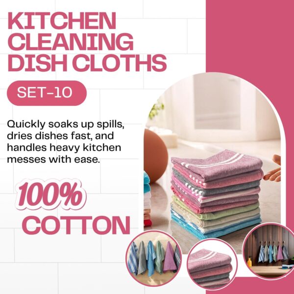 1772224084_10-Pcs-Dishcloths-12x16-Inches-Bulk-Cotton-Kitchen-Cleaning-Dish-Cloths-Scrubbing-Wash-Cloth-Sets-Multipurpose-Cloth-100-Cotton.-Multicolor-Set-of-10.jpg 10 Pcs Dishcloths | 12x16 Inches | Bulk Cotton Kitchen Cleaning Dish Cloths | Scrubbing Wash Cloth Sets | Multipurpose Cloth | 100% Cotton. (Multicolor, Set of 10)