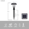 Homehop Garden Solar Light 10 LED Outdoor, Pathway, Home Decor, Waterproof, Decorative, Landscape,Bollard Lamp 2200mAh with Remote Control (ABS+PC,RGB)