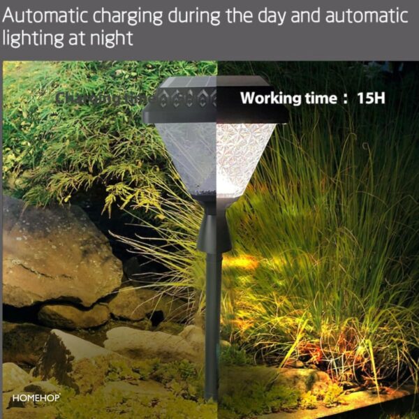 Homehop Garden Solar Light 10 LED Outdoor, Pathway, Home Decor, Waterproof, Decorative, Landscape,Bollard Lamp 2200mAh with Remote Control (ABS+PC,RGB)