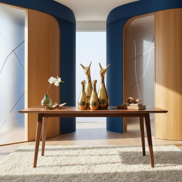 Xtore® Home Decor Lucky Deer Statue Family Metallic Gold Finish Ceramic Figures | | Elegant Family Deer Showpiece for Living Room, Office, Hall, Shelf Decoration - (Set of 4, Golden Set)