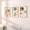 Amazon Brand – Solimo Leaves Metal Wall Decor | Elegant Nature-Inspired Iron Wall Hanging | Sturdy Iron | Wall Hanging | Wall Décor | Easy Installation | 37 x 25 cm Each | Set of 3