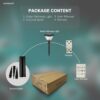 Homehop Garden Solar Light 10 LED Outdoor, Pathway, Home Decor, Waterproof, Decorative, Landscape,Bollard Lamp 2200mAh with Remote Control (ABS+PC,RGB)