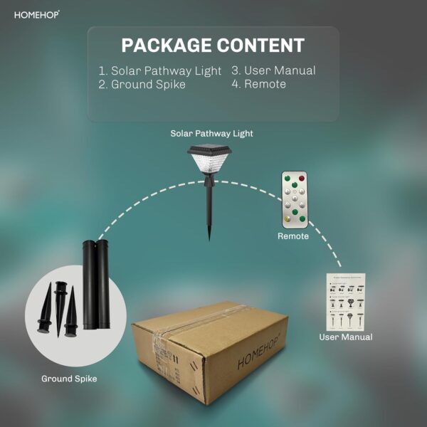 Homehop Garden Solar Light 10 LED Outdoor, Pathway, Home Decor, Waterproof, Decorative, Landscape,Bollard Lamp 2200mAh with Remote Control (ABS+PC,RGB)