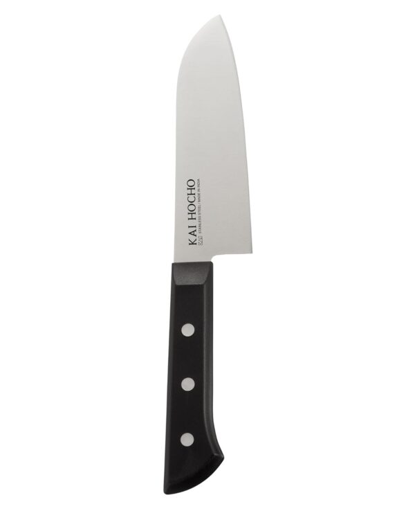 Kai Hocho Premium Santoku Kitchen/Vegetable Knife, 6.77 Inch Blade, Black, Carbon_Steel
