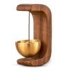 Magnetic Wooden Table Bell with Brass Bowl – Elegant Minimalist Magnetic Wooden Table Bell with Brass Bowl – Elegant Minimalist Door Bell for Home, Office, Meditation, Desk Décor, Mindfulness Ritual, Entry Alert & Spiritual Gift