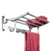 Plantex Stainless Steel Towel Holder in Bathroom/Towel Holder/Bathroom Towel Hanger for Wall/Towel Rack/Bathroom Accessories (24 Inch) Chrome Finish