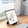 STRIFF Multi Angle Tablet Tabletop Stand. Holder for iPhone, Android, Samsung, OnePlus, Xiaomi. Portable, Foldable Stand. Perfect for Bed,Office, Home, Gift and Desktop (Black)