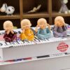TIED RIBBONS Set of 4 Miniature Buddha Monk Statues for Home Decor and Gifts (Small, Multicolour) Resin