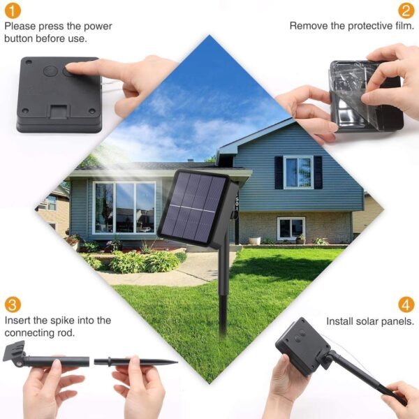 XERGY Solar Fairy String Light Outdoor, 39 Ft 120 LED with 800 mAh Inbuilt Rechargeable Battery IP65 Waterproof 8 Modes (Copper Wires, Sturdy Quality) for Garden Yard Diwali &Home Decor led Lights