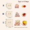 100% Cotton Mesh Net Vegetable Fruit Fridge Bag | Eco-friendly Natural White Washable Reusable Drawstring Zip Bags For Food Storage | Multipurpose Kitchen Organizer Grocery Bags (Pack of 6)