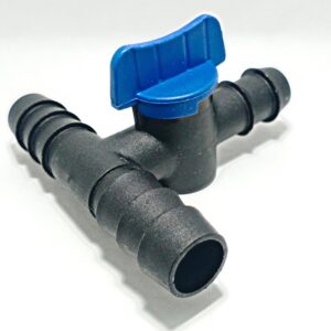 16MM Drip Tee Connector with Tap Drip Irrigation Accessories for Watering Home Garden Pipe Multi Joint Connectors (Pack of 10 pcs)