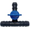 16MM Drip Tee Connector with Tap Drip Irrigation Accessories for Watering Home Garden Pipe Multi Joint Connectors (Pack of 10 pcs)