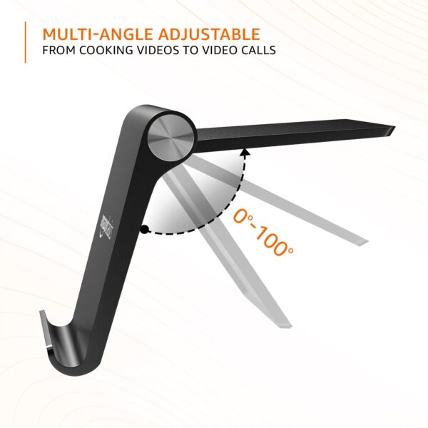 1772342027_amazon-basics-Multi-Angle-Desktop-Foldable-Stand-TabletMobile-Stand-Holder-for-iPhone-Android-Samsung-OnePlus-Xiaomi-Smartphones.-Portable-for-Your-BedHome-Office-Home-Black.jpg amazon basics Multi Angle Desktop Foldable Stand Tablet/Mobile Stand Holder for iPhone, Android, Samsung, OnePlus, Xiaomi, Smartphones. Portable, for Your Bed,Home, Office, Home (Black)