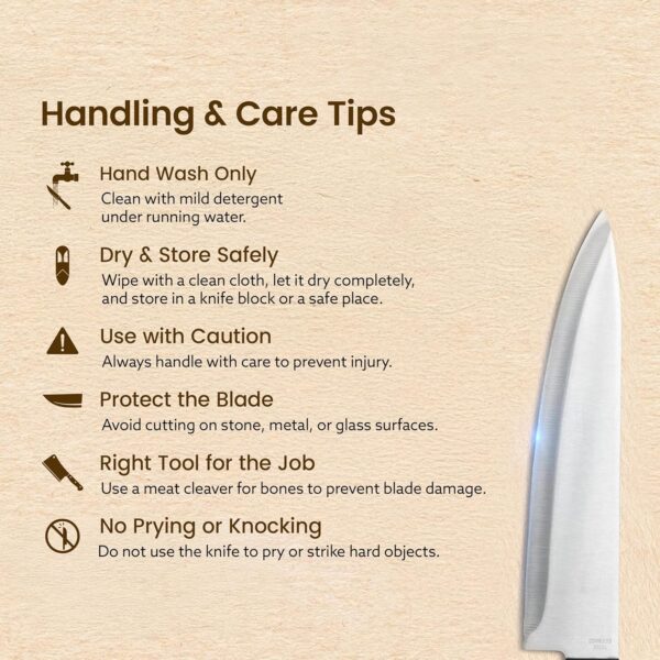 AGARO Galaxy 6 Pcs Kitchen Knife Set, 4 Knives, 1 Scissor, 1 Wooden Case, High Carbon Stainless Steel, Non-Slip Triple Rivet Strong Handle, Cooking, Cutting, Slicing, Home & Restaurant Use, Silver