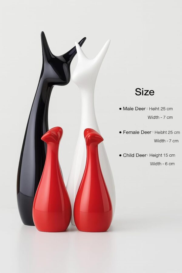 1772440021_Home-Decor-Lucky-Deer-Family-Statue-Piano-Finish-Ceramic-Figures-Set-of-4-Red-Black-White.jpg Home Decor Lucky Deer Family Statue Piano Finish Ceramic Figures - (Set of 4, Red Black, White)