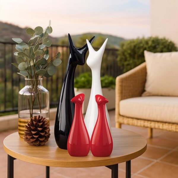 1772440022_Home-Decor-Lucky-Deer-Family-Statue-Piano-Finish-Ceramic-Figures-Set-of-4-Red-Black-White.jpg Home Decor Lucky Deer Family Statue Piano Finish Ceramic Figures - (Set of 4, Red Black, White)