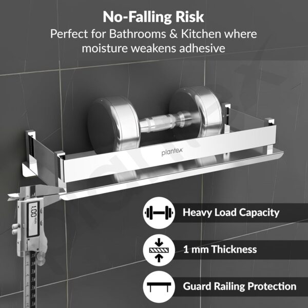 1772525484_Plantex-Stainless-Steel-Bathroom-Shelf-RackBathroom-OrganizerWall-Shelf-for-Bathroom-Accessories-SetKitchen-StandKitchen-Shelves-Racks-Chrome-12x5-Inch.jpg Plantex Stainless Steel Bathroom Shelf Rack/Bathroom Organizer/Wall Shelf for Bathroom Accessories Set/Kitchen Stand/Kitchen Shelves & Racks - Chrome (12x5 Inch)