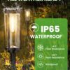 Fulminare Solar Pathway Lights Outdoor Waterproof, 4 Pack Bright Landscape Lights, Auto On/Off Yard Lights, Outdoor Solar Lights for Yard Garden Walkway Landscape Lawn Lighting (Pack of 4)