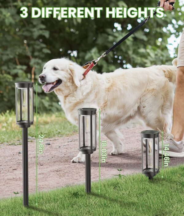 Fulminare Solar Pathway Lights Outdoor Waterproof, 4 Pack Bright Landscape Lights, Auto On/Off Yard Lights, Outdoor Solar Lights for Yard Garden Walkway Landscape Lawn Lighting (Pack of 4)