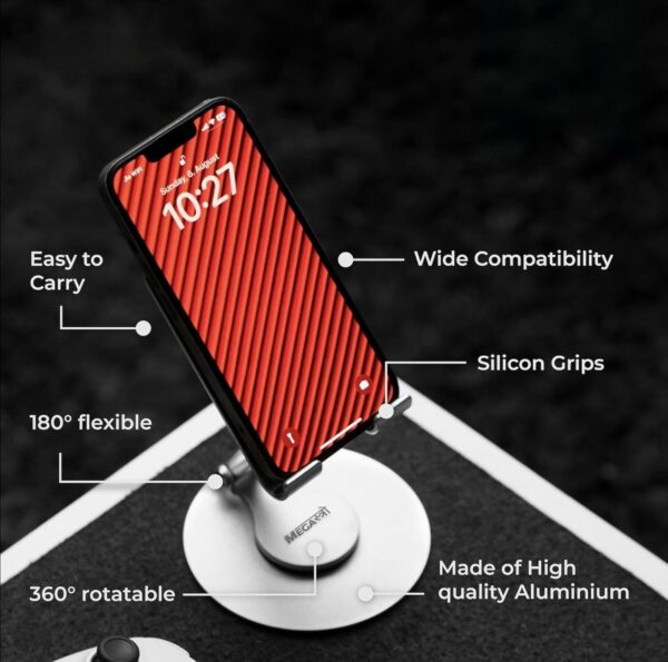 1772540403_Aluminum-360-Rotatable-PhoneTablet-Stand-Under-10inch-MVPmini-Adjustable-Sturdy-and-Versatile-Universal-Compatibility-Hands-Free-Viewing-Metallic-Silver.jpg Aluminum 360 Rotatable Phone/Tablet Stand (Under 10inch) - MVPmini | Adjustable, Sturdy, and Versatile | Universal Compatibility | Hands-Free Viewing (Metallic Silver)