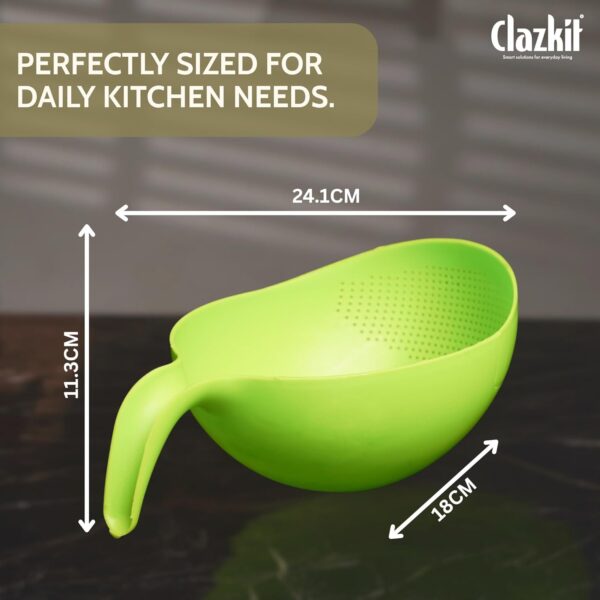 1772542160_Clazkit-Multi-Purpose-Strainer-or-Washer-Bowl-for-Rice-Fruits-Vegetable-Rice-Bowl-Color-May-Vary-Plastic-10.2-x-17.5-x-24.3-Centimeters.jpg Clazkit Multi-Purpose Strainer or Washer Bowl for Rice Fruits & Vegetable Rice Bowl Color May Vary, Plastic - 10.2 x 17.5 x 24.3 Centimeters