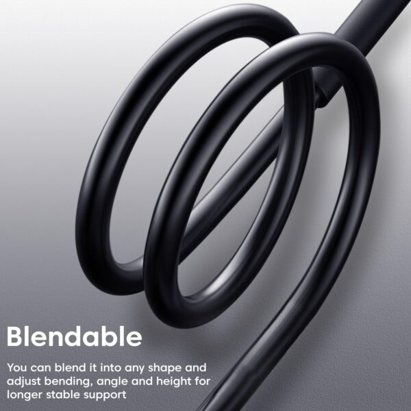 Sounce Lazy Neck Phone Holder Neck Hanging Mobile Cell Phone Stand 360 Rotating Flexible Long Arms Stand Clip Holder Compatibl with 4-7 Inches Smatphones - Black