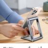 UGREEN Cell Phone Stand Adjustable, Aluminum Holder for Desk, Foldable, Compatible with iPhone 17 Pro Max, Galaxy S24 Ultra, and More Devices up to 7.9'', Grey