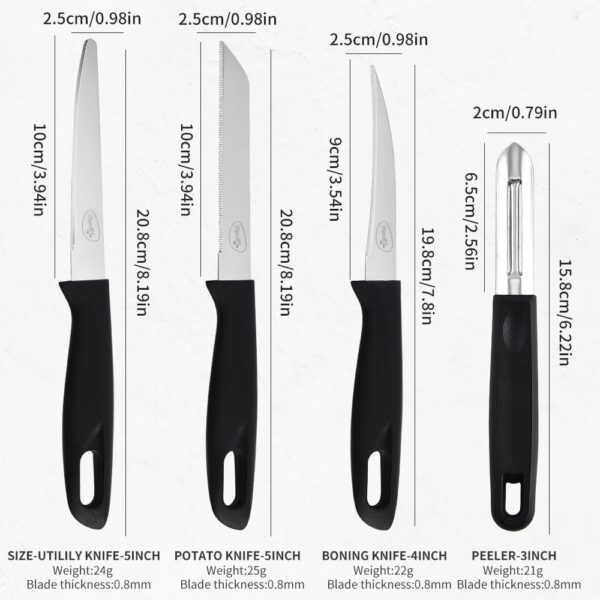 1772567652_Pigeon-by-Stovekraft-Edge-High-Grade-Stainless-Steel-4-Pcs-Kitchen-Knife-Set-Black.jpg Pigeon by Stovekraft Edge High Grade Stainless Steel 4 Pcs Kitchen Knife Set | Black