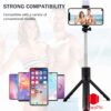 S1 Selfie Light Stick with Tripod Stand, 3 in 1 Multifunctional Design, Rechargable LED Light with Two Brighness Levels for Make up, Selfie, Vlogging & Photo Shoot, Selfie Stick with Bluetooth Remote