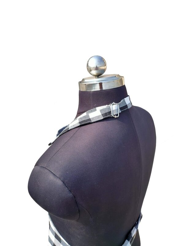 GLUN Waterproof Unisex Kitchen Checkered Design Apron with 2 Front Centre Pocket With Adjustable Neck Strap (Pack Of 2)