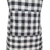 GLUN Waterproof Unisex Kitchen Checkered Design Apron with 2 Front Centre Pocket With Adjustable Neck Strap (Pack Of 2)