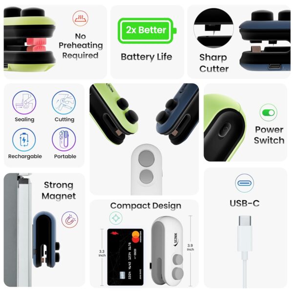 1772718806_Seznik-Sealing-Machine-for-Food-Packets-Portable-Handheld-Sealing-for-Food-Packets-Snacks-Chips-Fresh-Storage-Mini-Sealing-Machine-1-YEAR-Warranty-White.jpg Seznik Sealing Machine for Food Packets - Portable Handheld Sealing for Food Packets, Snacks, Chips, Fresh Storage - Mini Sealing Machine, 1 YEAR Warranty (White)