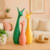 Beautiful Home Decor Lucky Deer Statue Family Ceramic Statues - (Set of 3, Multicolor)