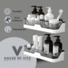 1772727532_House-of-VIPA-Wall-Mounted-Bathroom-Shelf-Organizer-2-Tier-Plastic-Bathroom-Rack-with-4-Hooks-No-Drill-Adhesive-Bathroom-Accessories-for-Shampoo-Soap-Toiletries.jpg House of VIPA Wall Mounted Bathroom Shelf Organizer | 2 Tier Plastic Bathroom Rack with 4 Hooks | No Drill Adhesive Bathroom Accessories for Shampoo, Soap & Toiletries