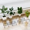 TITAN Plant Stands (Set of 4) Plant Stand for Balcony Rust proof Metal Plant Stand for Living Room with 7 Layer Coating (Rectangle Black)